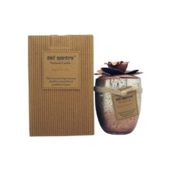 Bali Mantra Camellia Glass Copper Kaars 500g - French Vanilla - Ellavee