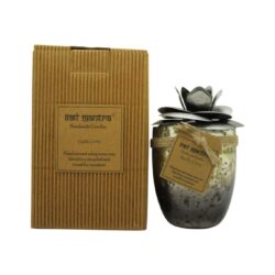 Bali Mantra Camellia Glass Silver Kaars 500g - Kaffir Lime - Ellavee