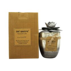 Bali Mantra Camellia Glass Silver Kaars 500g - Peach Grapefruit - Ellavee