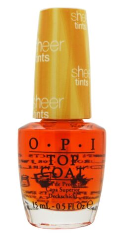 OPI Sheer Tints Top Coat 15ml - I'm Never Amberrassed NTS01 - Ellavee