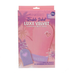 Sunkissed Double Sided Luxe Velvet Tanning Mitt Duo Body Tanning Glove + Face Tanning Mitt - Ellavee