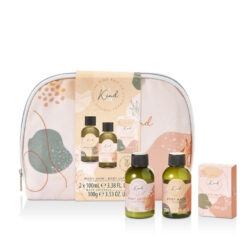 The Kind Edit Co. Kind Cosmetic Bag Giftset 100ml Body Wash + 100ml Body Lotion + 50g Badzout + Toilettas - Ellavee