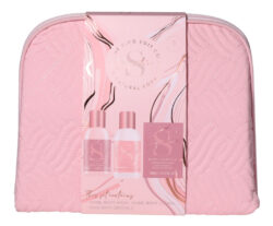The Kind Edit Co. Signature Cosmetic Bag Giftset 100ml Douchegel + 100ml Body Lotion + 100g Badkristallen + Toilettas - Ellavee